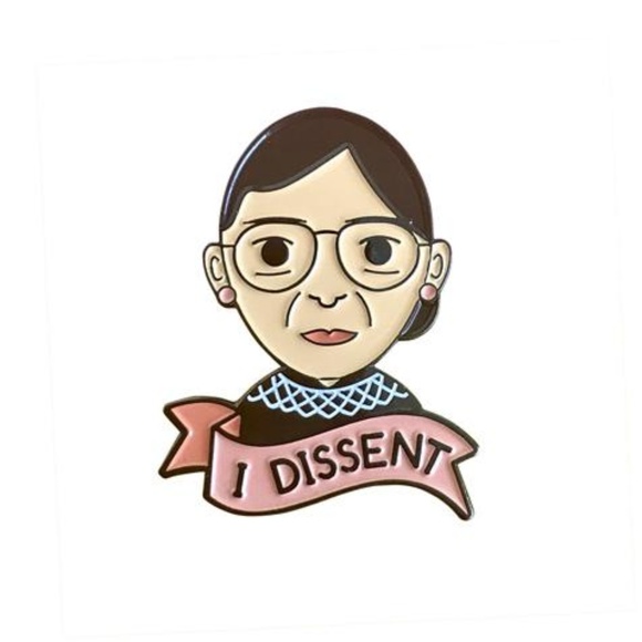 Jewelry - 5/$20 Ruth Bader Ginsberg I Dissent Enamel Pin